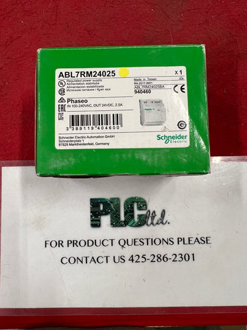 NEW Schneider Electric ABL7RM24025 Regulated Power Supply 100-240VAC, 24VDC 2.5A