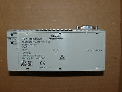 171CCS78000 USED. Excellent Condition. Modicon Momentum Processor 171-CCS-780-00