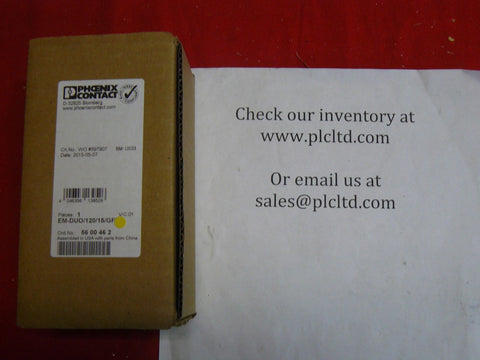 NEW Phoenix Contact 5600462, EM-DUO 120/15 GFI Outlet