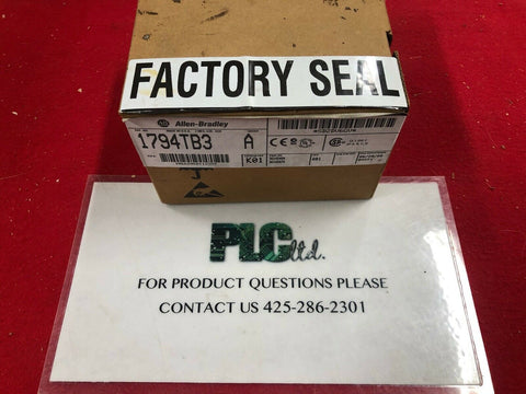 New Allen-Bradley 1794TB3 Ser A Flex Terminal Base Module 1794-TB3