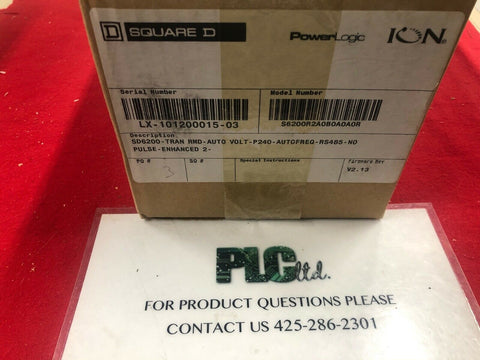 SquareD PowerLogic ION 6200 Power Meter S6200R2A0B0A0A0R