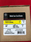 NEW TED134080 General Electric 480V 80A Circuit Breaker Molded Case