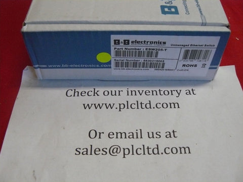 BRAND NEW! B&B Electronics ESW205-T ESW205T Ethernet Switch