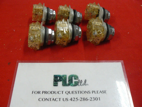 Square D Set of 6 Push Buttons 9001 KA-2 Series H Used 3 Green & 3 Black 9001KA2