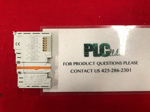 BECKHOFF EL3318 EtherCat 8 Ch Thermocouple Input Module