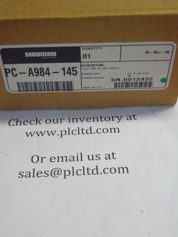 PCA984145 NEW FACTORY SEALED! Modicon Compact CPU PC-A984-145