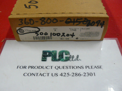 NEW Allen Bradley 1746-NI8 SLC 500 Ser A Input Module 1746NI8