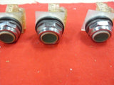 Square D Set of 6 Push Buttons 9001 KA-2 Series H Used 3 Green & 3 Black 9001KA2