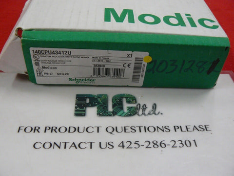 140CPU43412U Brand NEW Schneider Electric Modicon Unity CPU 140-CPU-434-12U