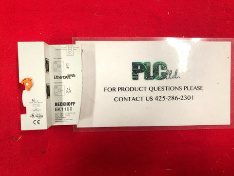 BECKHOFF EK1100 EtherCAT COUPLER 24VDC 2x RJ45 DIN RAIL