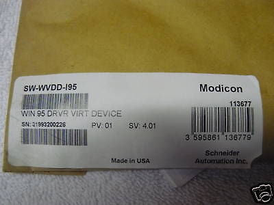 SW-WVDD-195 NEW Modicon Win 95 Virt Device SWWVDD195