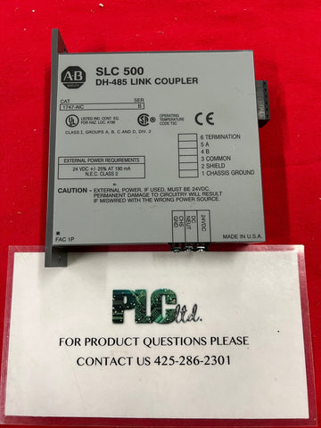 Allen Bradley SLC 500 DH-485 Link Coupler 1747-AIC Series B 1747AIC