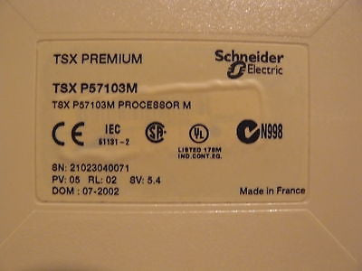 TSXP57103 Used TESTED Modicon Premium CPU TSX-P57103M