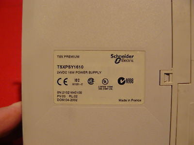 TSXPSY1610 GUARANTEED Modicon Premium Pwr Sply TSX-PSY-1610