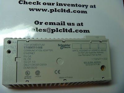 170ENT11002 Modicon Schneider Momentum Ethernet Comm Adapter 170-ENT-110-02
